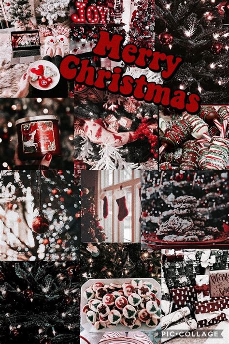 Awesome Red Aesthetic Christmas Wallpapers .